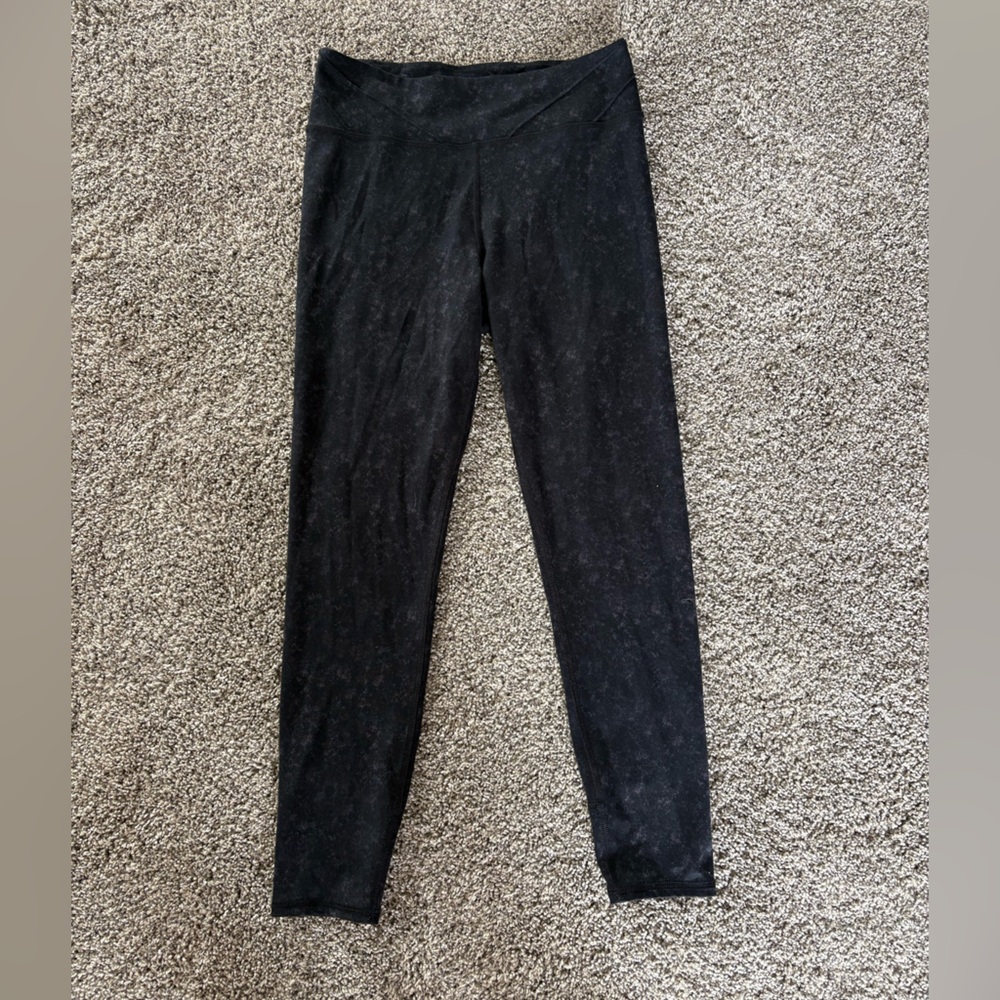 all in motion Charcoal Black Marble-Print Leggings - Picture 2 of 4